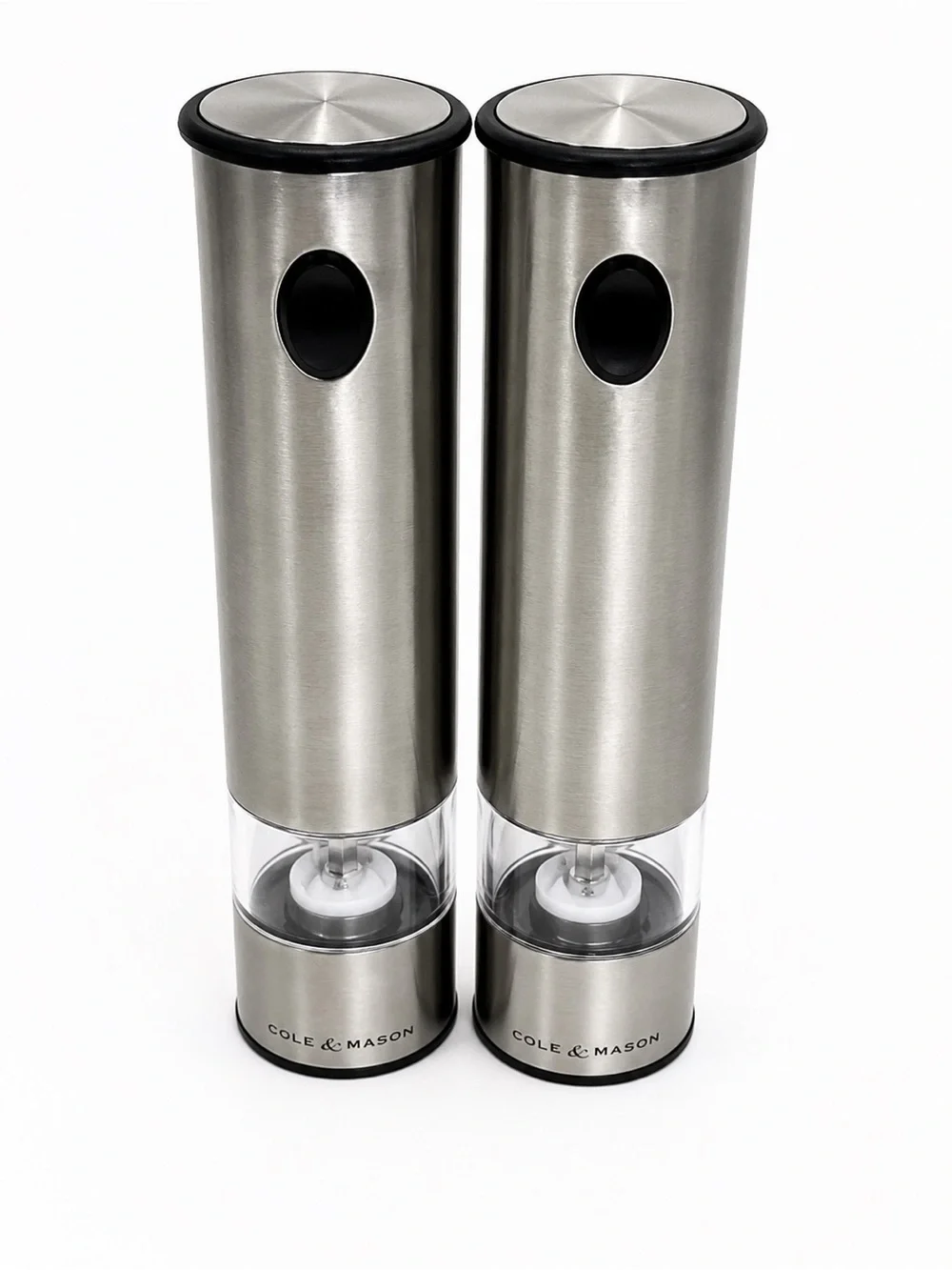 Stainless Steel Electric Salt and Pepper Mills - Set of 2 (Silver)